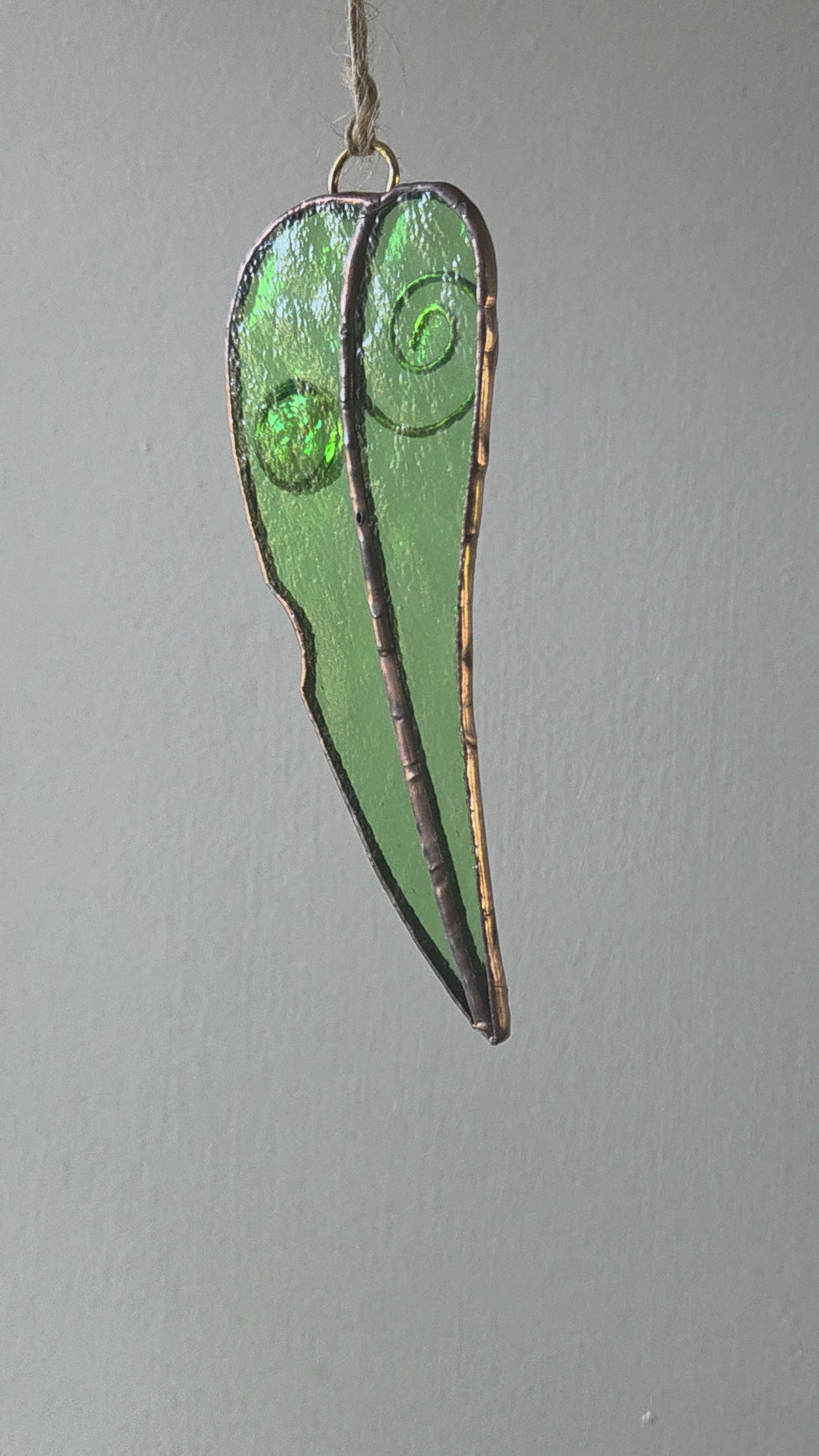 Gum Leaf water drop copperHandcrafted leadlight sun catcher glass gum leaf 🍃