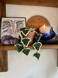 Handmade Crochet plant variegated ivy in mini terracotta pot