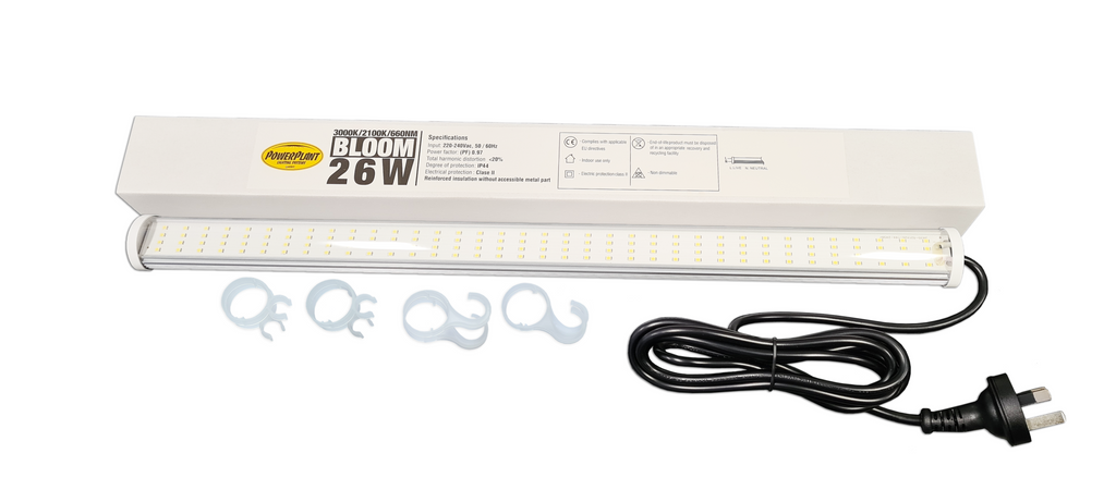 "T" - LED LIGHT BAR 26 WATT 3000K BLOOM 58 Umol/s PPF 2.2-2.3 (QB-25) indoor plants grow light