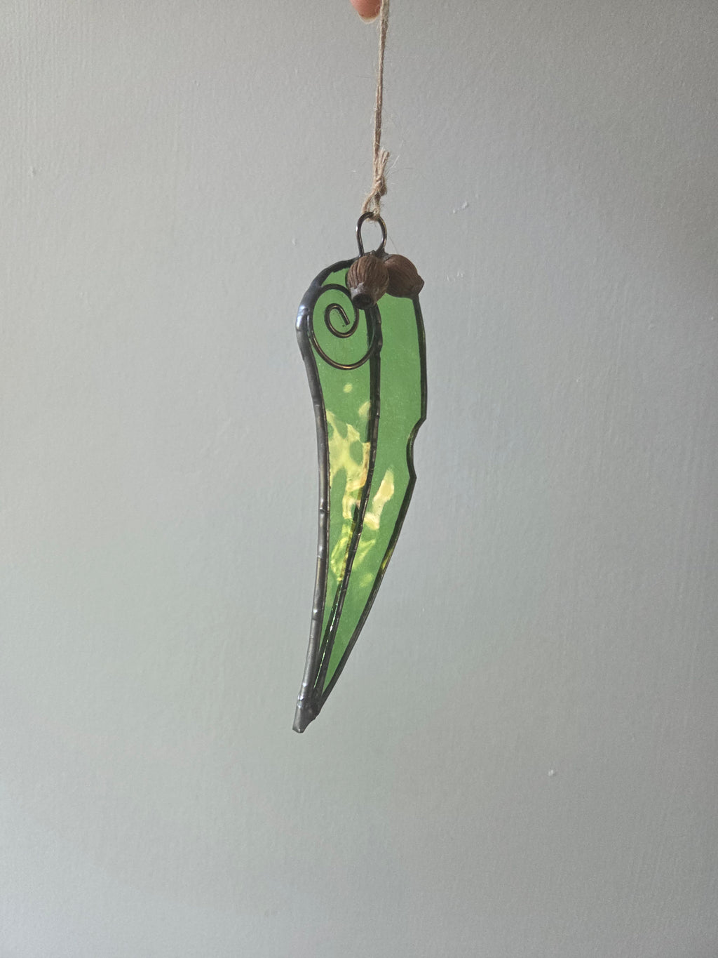 Gum Leaf gum nut Handcrafted leadlight sun catcher glass gum leaf 🍃