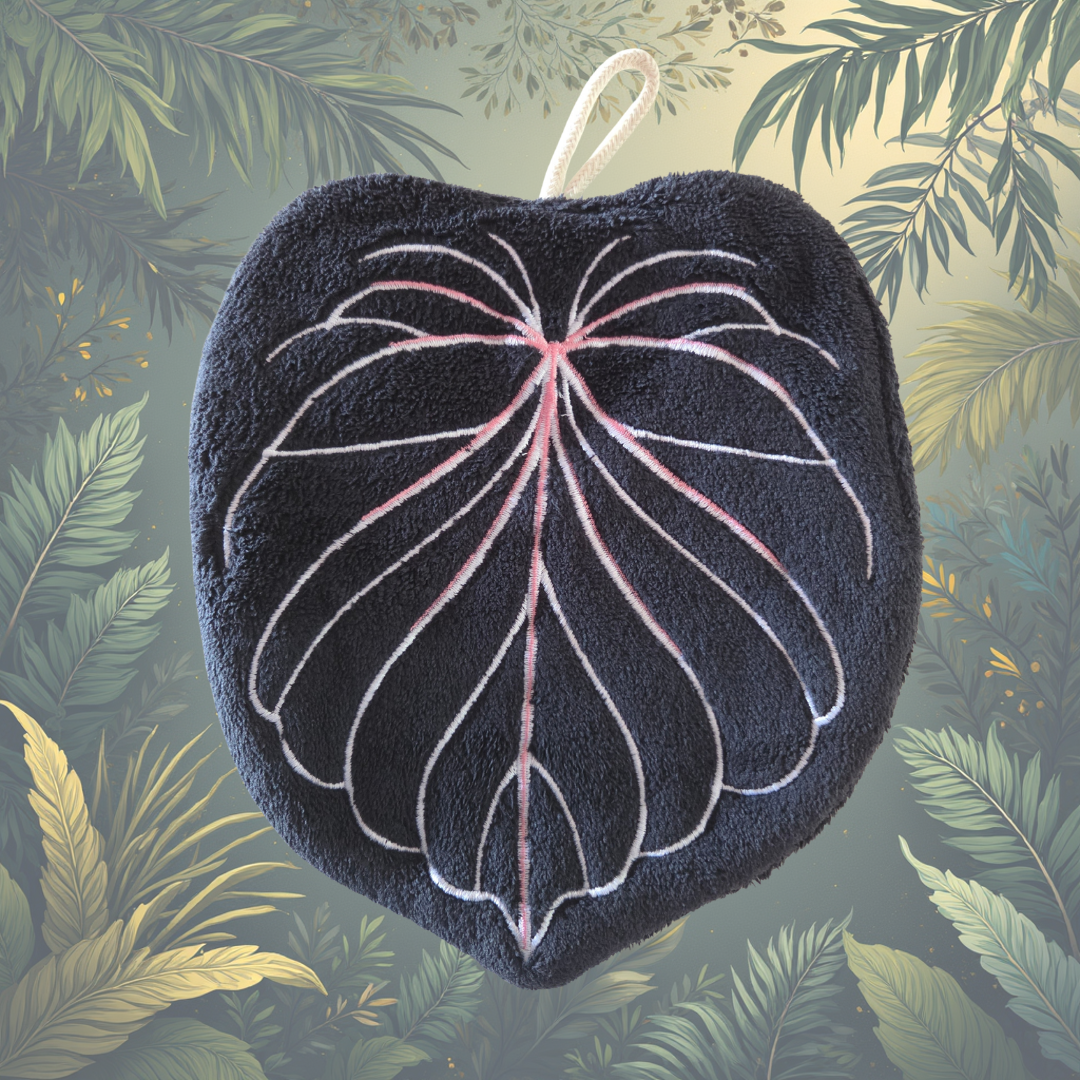 Anthurium red crystallinum leaf cleaning cloth NEW