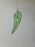Gum Leaf water drop Handcrafted leadlight sun catcher glass gum leaf 🍃