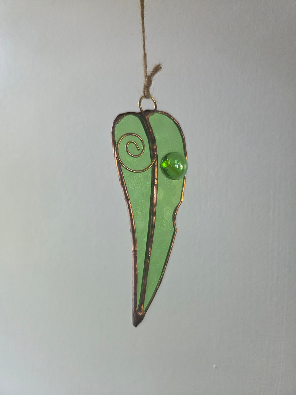 Gum Leaf water drop copperHandcrafted leadlight sun catcher glass gum leaf 🍃