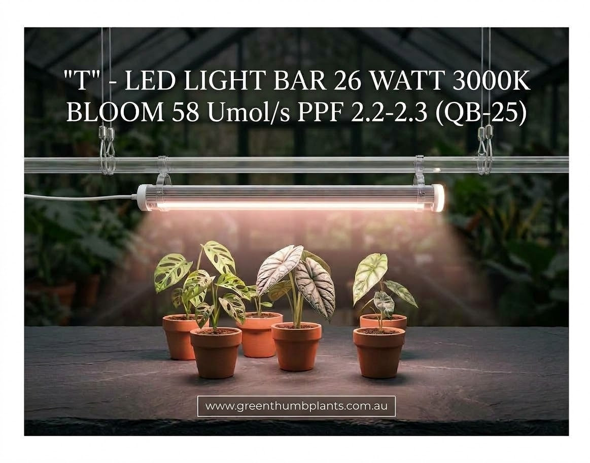 "T" - LED LIGHT BAR 26 WATT 3000K BLOOM 58 Umol/s PPF 2.2-2.3 (QB-25) indoor plants grow light
