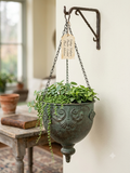 Metal urn vintage planter