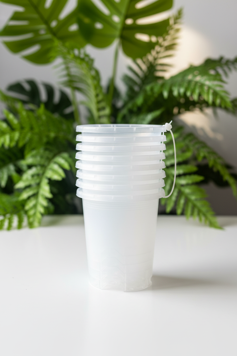 Clear grow pots 90mm - 10 pack HIGH QUALITY