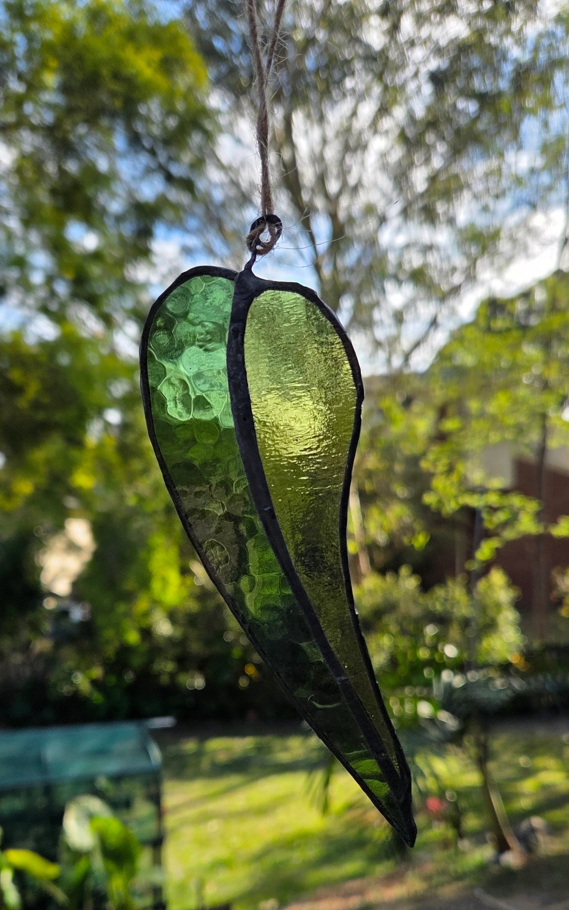 LAST ONE Handcrafted leadlight sun catcher glass gum leaf 🍃