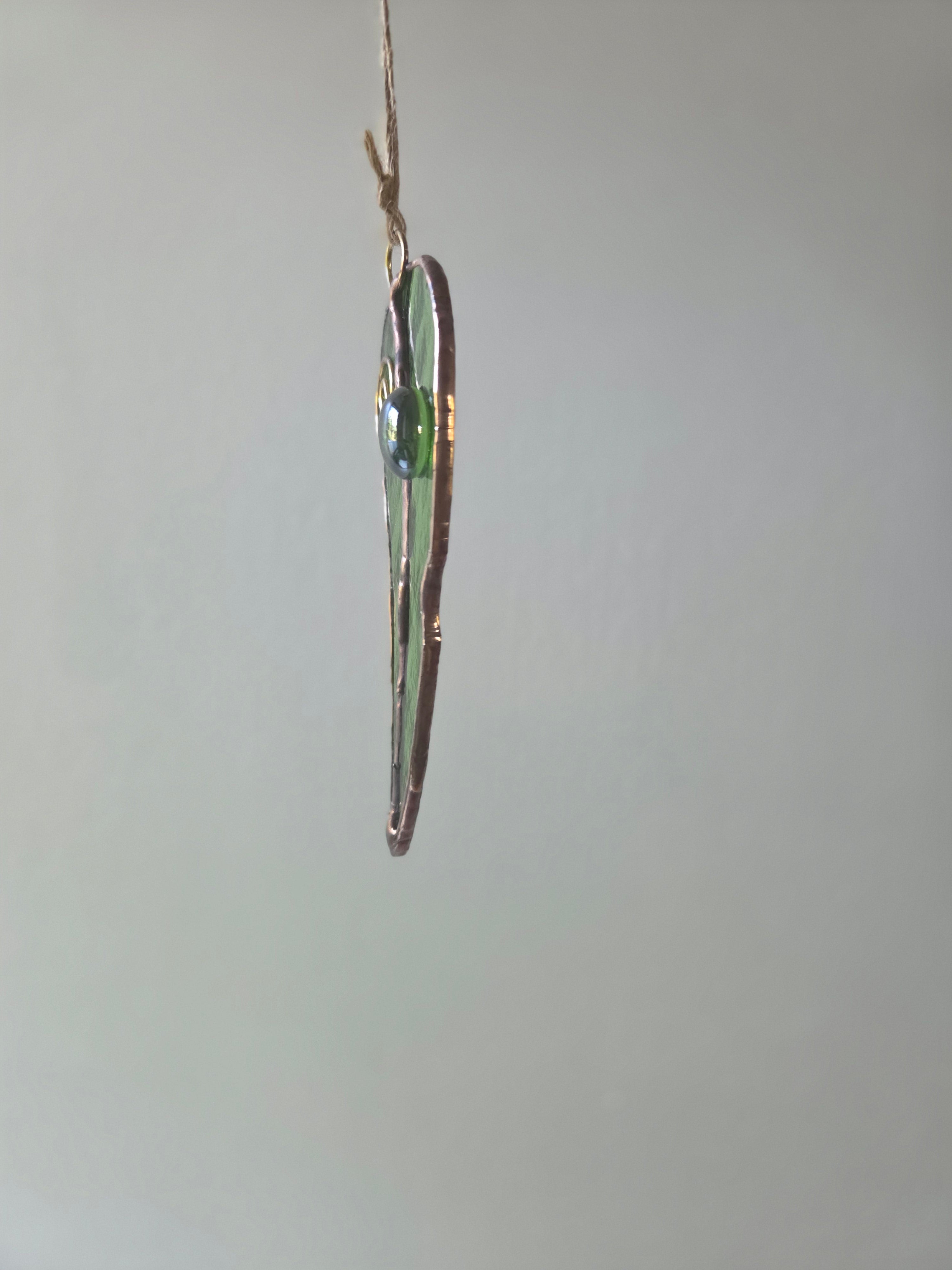 Gum Leaf water drop copperHandcrafted leadlight sun catcher glass gum leaf 🍃