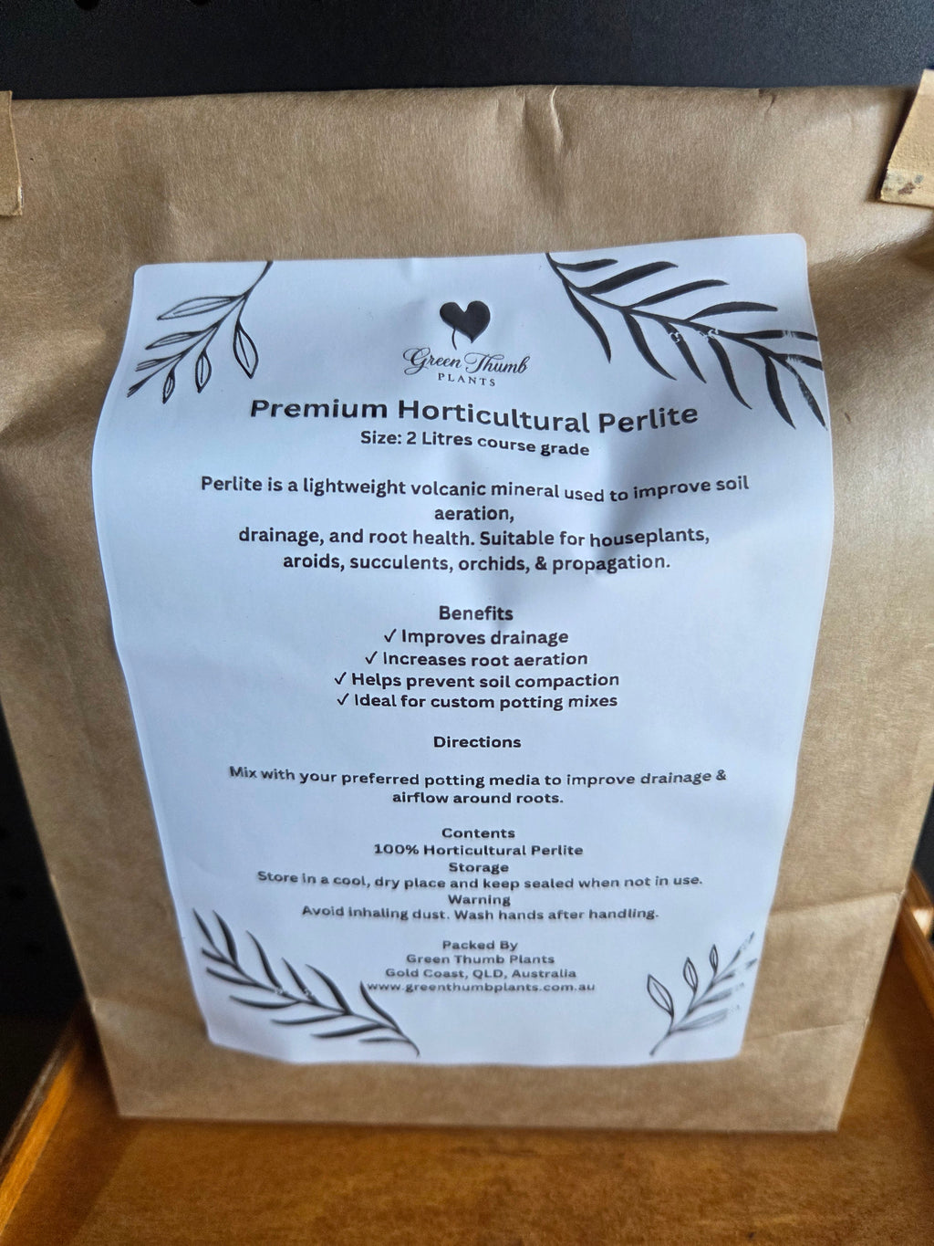 Course grade perlite 2L bag