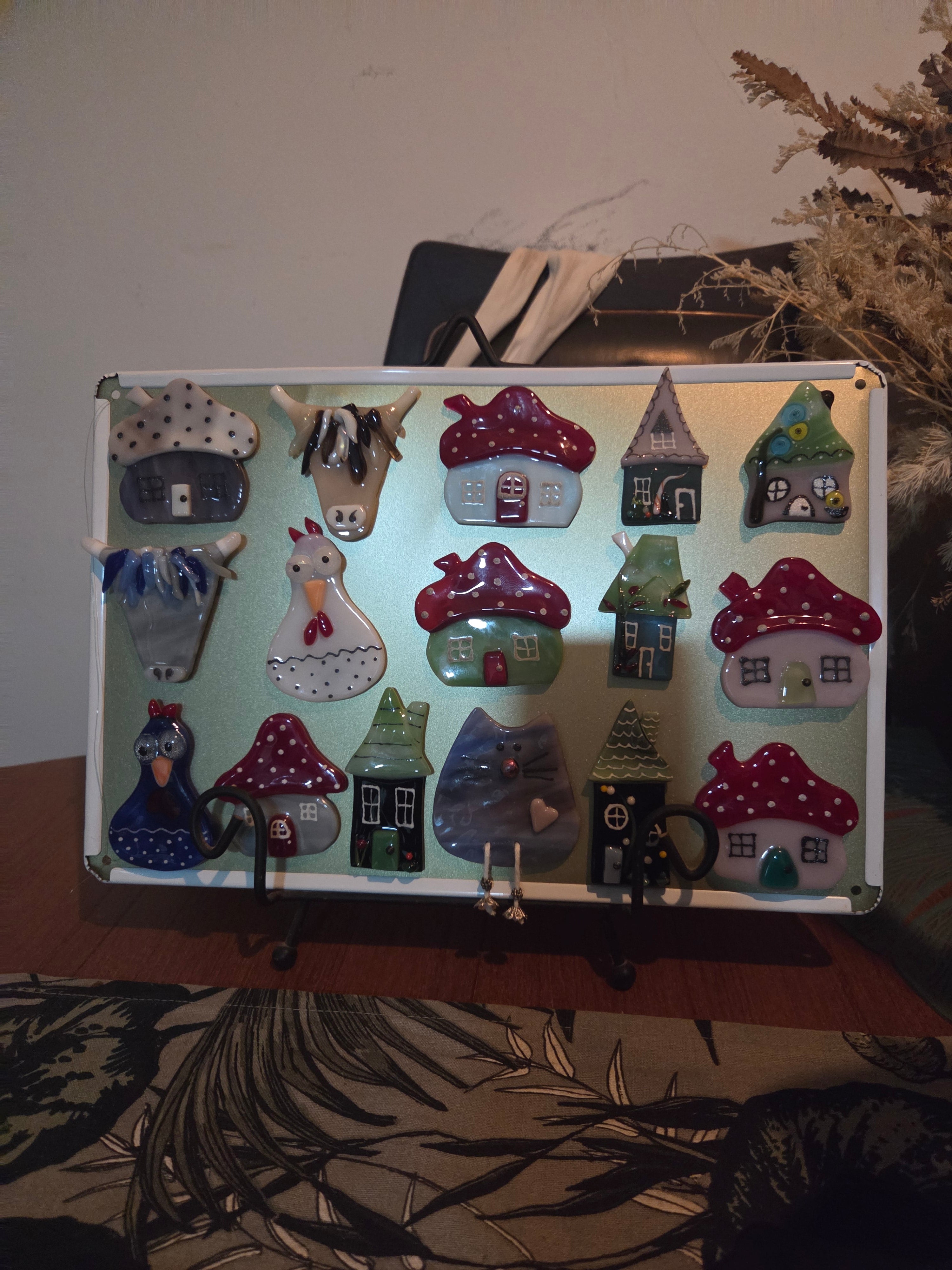 Fused glass magnets