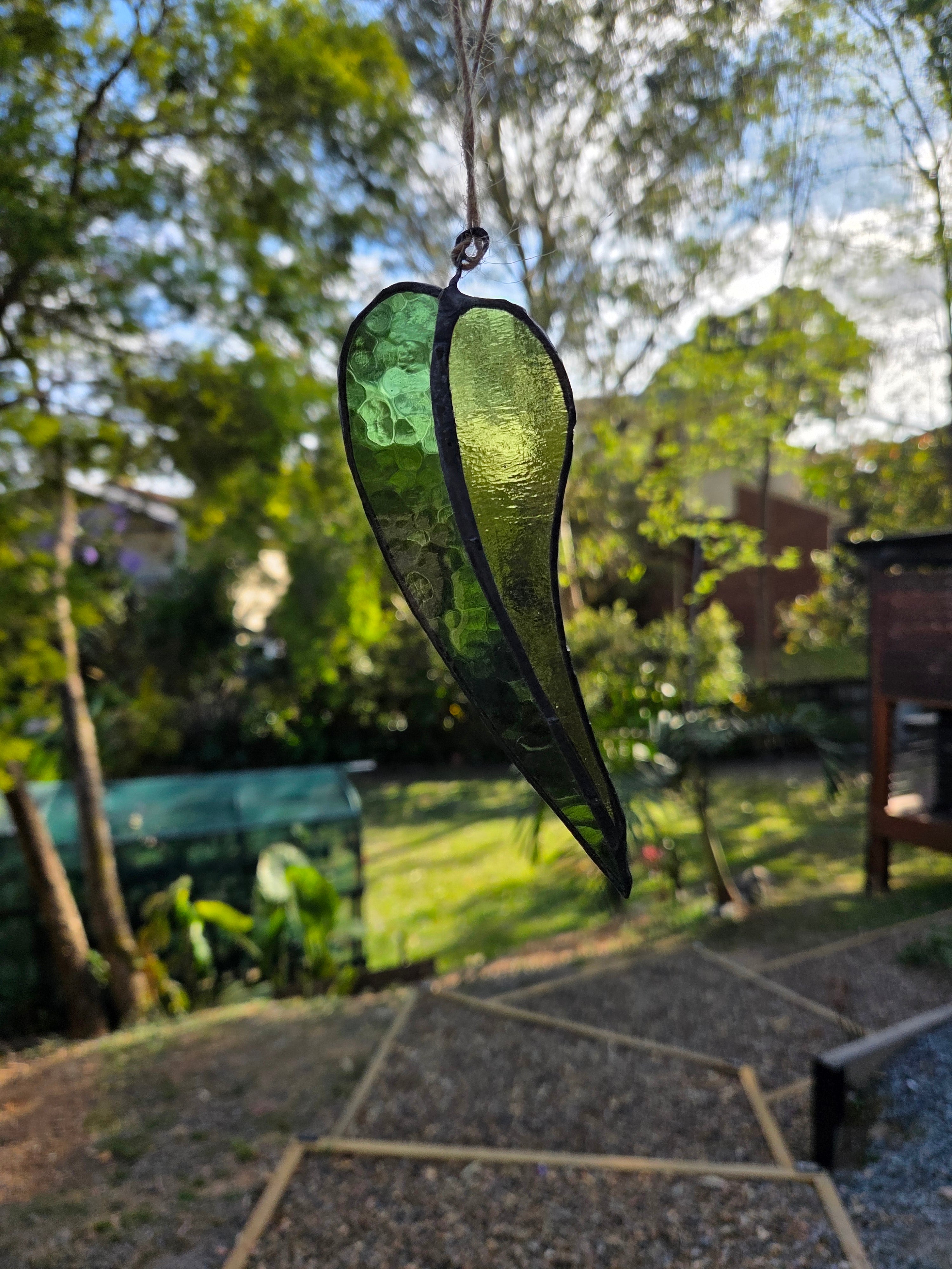 LAST ONE Handcrafted leadlight sun catcher glass gum leaf 🍃